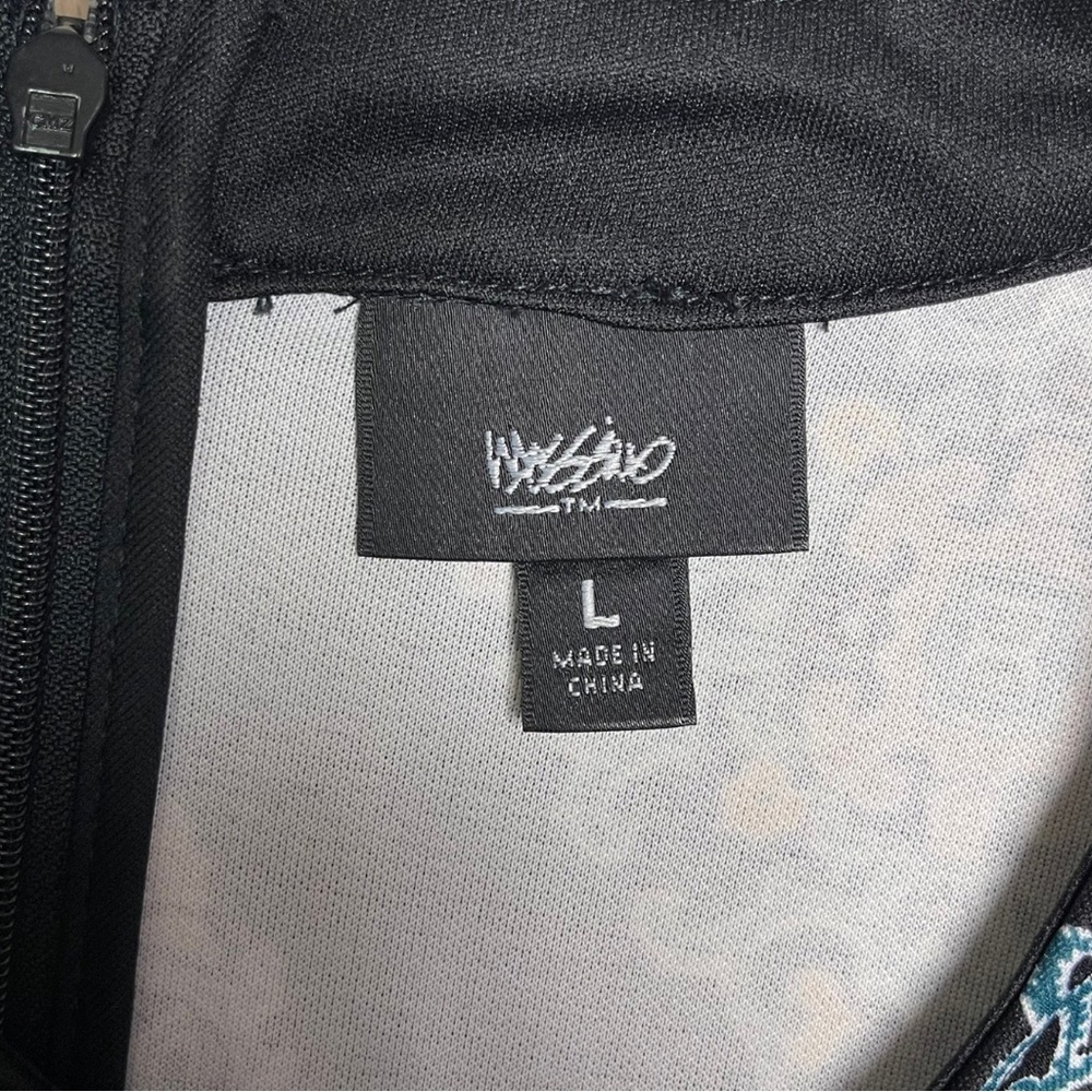 Massimo sleeveless dress black colorful swingy lightweight comfortable size L - Picture 4 of 5